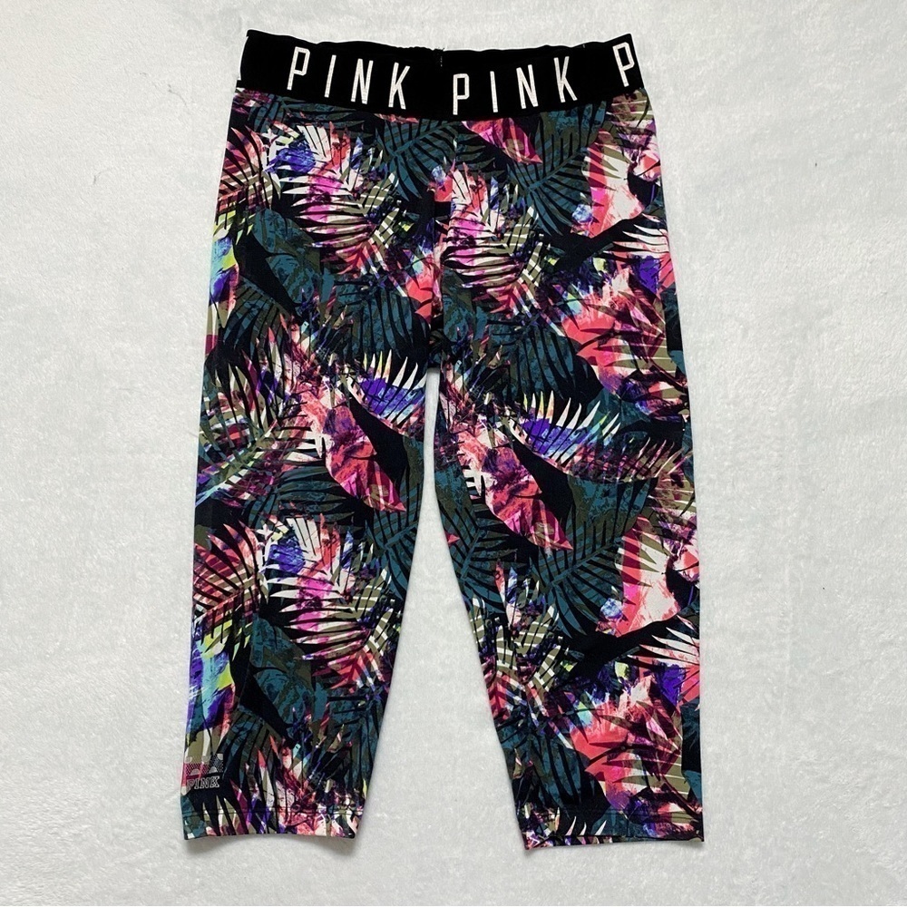 PINK Victoria’s Secret ultimate high waist crop tropical leggings medium